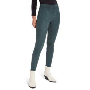 Lysse Faux Suede Leggings Size XS Womens High Waist Emerald City Skinny Pants